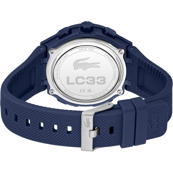 Годинник Lacoste LC33 з силіконовим ремінцем - чоловічий/жіночий, аналогово-цифровий, мультифункціональний кварцовий годинник