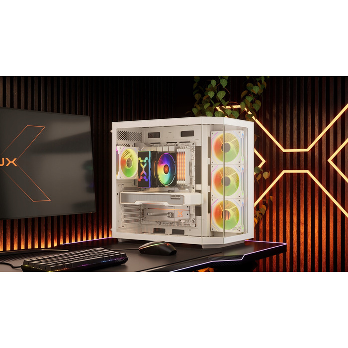 Корпус ATX KRUX Empero White, 4 вентилятори 120мм ARGB, тип 