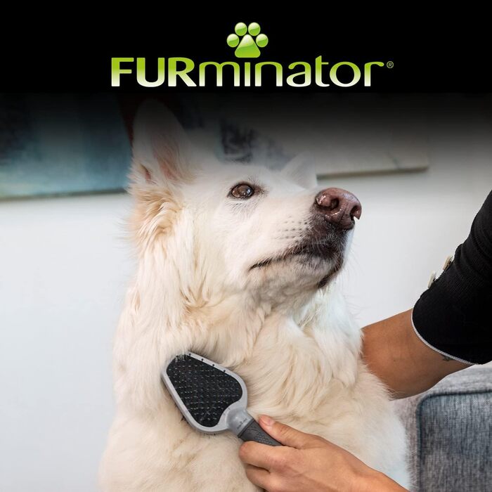 FURminator подвійний гребінець для собак та котів - 2 в 1 для догляду за шерстю, видалення котушок, відмерлого волосся та бруду