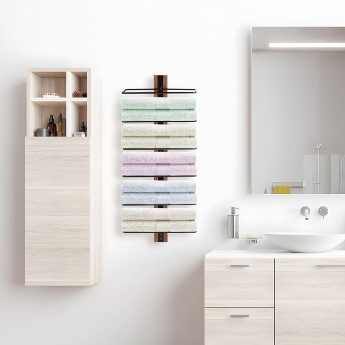 Настінна полиця для вина DBREAKS на 9 пляшок, дерев'яний тримач для вина, органайзер для винної пляшки для вітальні, спальні, винного погреба, бару