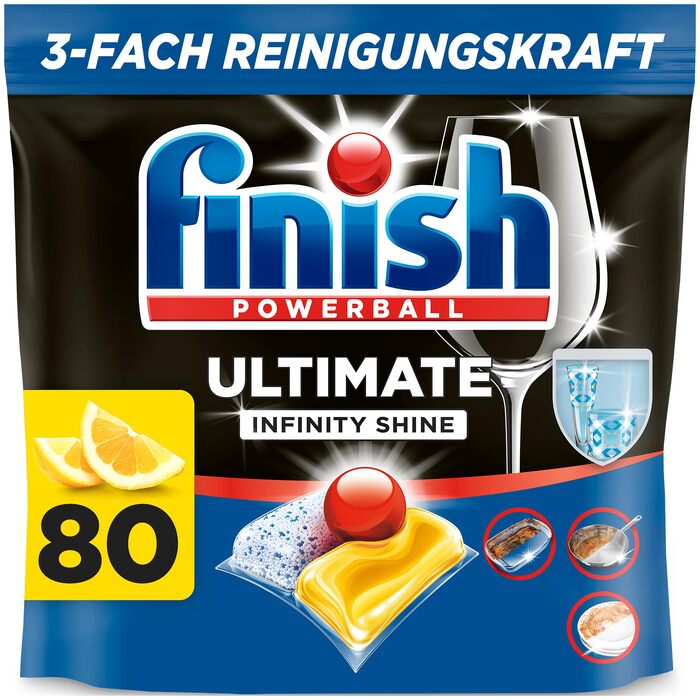 Таблетки для посудомийної машини Finish Ultimate Infinity Shine Citrus, економ-упаковка, 80 шт.