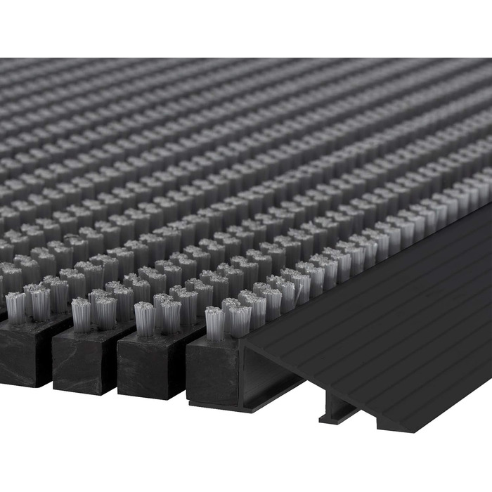 Килимок для вхідних дверей Floordirekt Power Brush 40 x 60 см, сірий — грязезахисний килимок для вулиці та приміщення