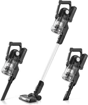 Акумуляторний пилосос Trotec VC 155 E – 2-в-1 ручний бездротовий пилосос – 25,2 В Li-Ion акумулятор, 150 Вт, без мішка, антрацит