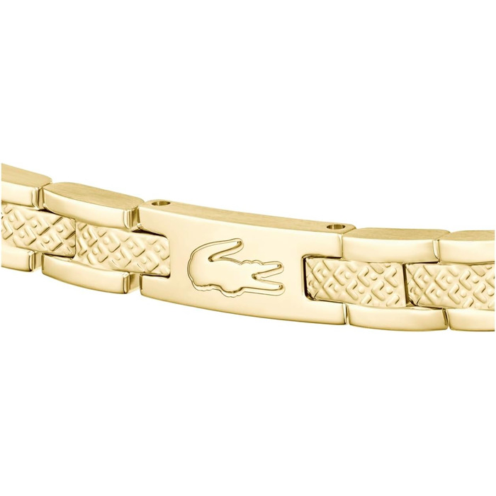 Браслет Lacoste MetroPole з застібкою-кнебелем, візерунок petit piqué, золото (для жінок)