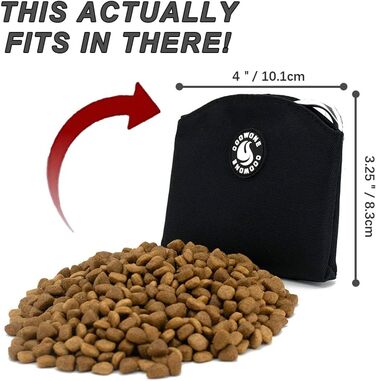 Сумка для ласощів для собак COOWONE, з магнітною застібкою, 900D Oxford, для дресирування та прогулянок, чорна