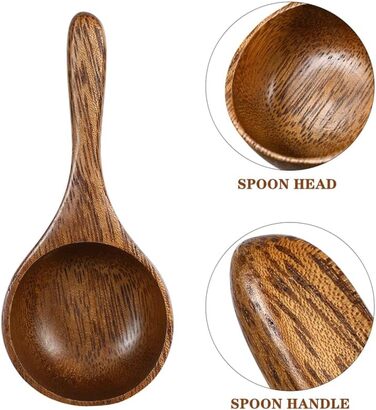 Acacia wood measuring spoon coffee beans 1/4 cup scoop wooden scoop wooden measuring scoops coffee salt mini measuring cup coffee spice spoon Take a bath