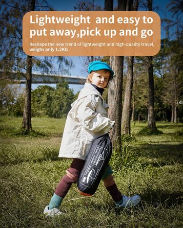 Гамак-намет для кемпінгу з москітною сіткою та сонцезахистом, 290x140 см, великий простір, легкий, з ременями для кріплення до дерева, підлоговий намет для відпочинку на природі, пікніків, походів, зелений (помаранчевий)