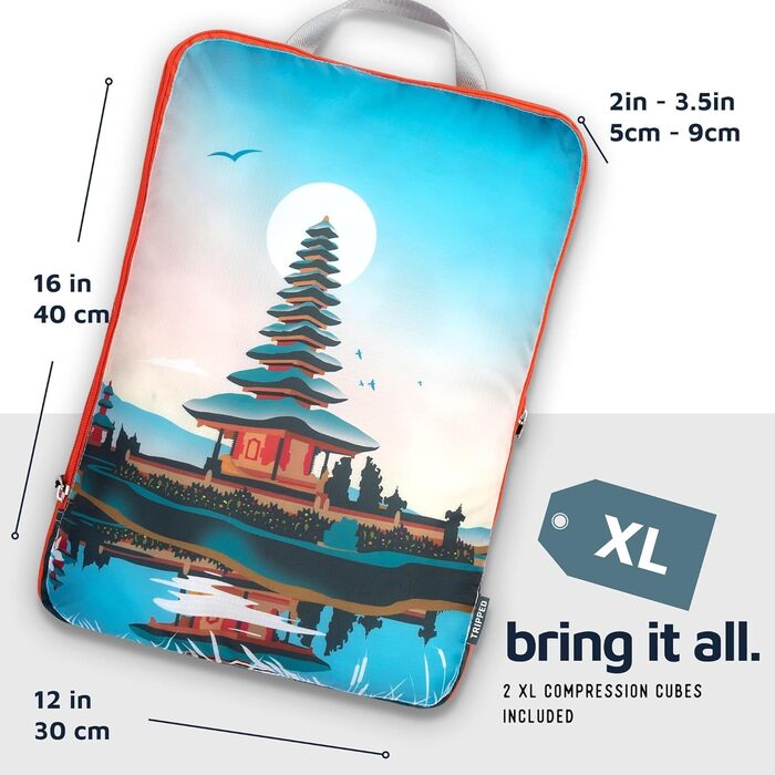 Набір туристичних органайзерів для одягу Tripped (7 шт.) - великі, компресійні, ультралегкі