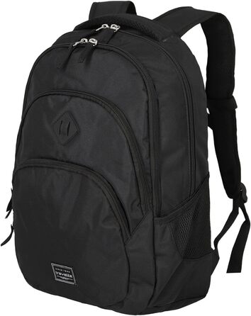 Travelite Carry-on Backpack, Laptop Backpack 15.6 inch, BASICS, Daypack, Daypack with many compartments, 45 cm, 22 liters (Black)