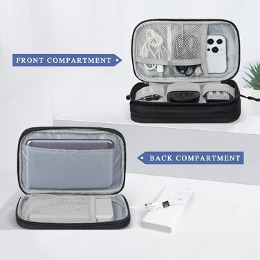 Органайзер для кабелів Simpolor: чорний кейс для зберігання дрожів, USB-накопичувачів, SD-карт та аксесуарів