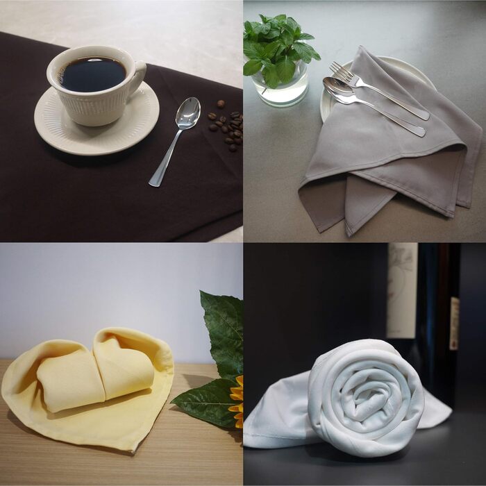 Weavric 12-Piece Cloth Napkins, 51x51 cm, Washable, Wrinkle-Free, Reusable, Pink, Table Napkins with Hemmed Edge, For Wedding, Party, Hotel, Restaurant