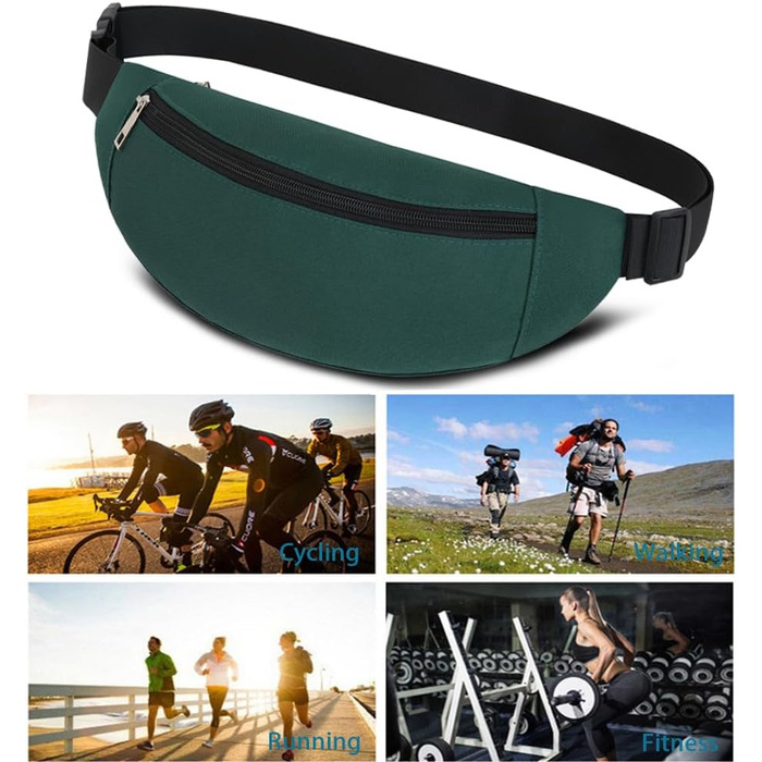 Гірчатка на пояс для чоловіків та жінок, спортивна сумка-крейсер, поясна сумка для подорожей, прогулянок з собакою, на вулицю (оливковий)