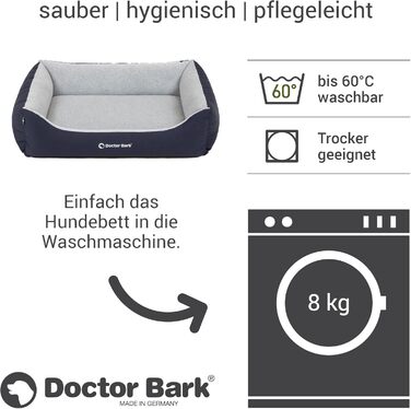 Ліжко для собак Doctor Bark Kleine Hunde - зручне та м'яке гніздечко для маленьких собак, зелений колір, Made in Germany, GreenLabel (L - 97x75 см)