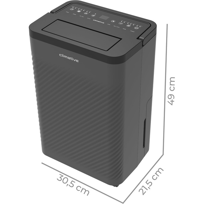 Електричний осушувач повітря Climative ION 12L/24h з Wi-Fi та очищувачем повітря для дому, квартири, ванної кімнати. Осушувач повітря для захисту від вологи та плісняви до 20м² (Nexi 24)