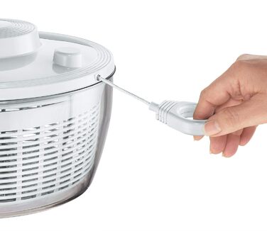 Сушарка для салату Küchenprofi, пластикова, 3,25 л, з кришкою, ручкою, ситом, для салату, ягід, зелені та грибів, можна мити в посудомийній машині, Ø 24 см