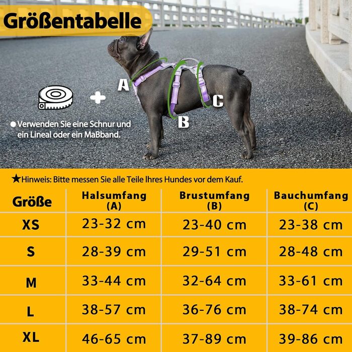 Шлейка для собак Huntboo, безпечна та надійна, з відбиваючими елементами та м'якою ручкою, регульована жилетка для маленьких собак, для прогулянок та тренувань (S, Лавандово-фіолетовий, упаковка з 1)