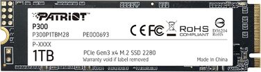 SSD Patriot P300 M.2 PCIe Gen 3x4 1 TB - швидкий накопичувач