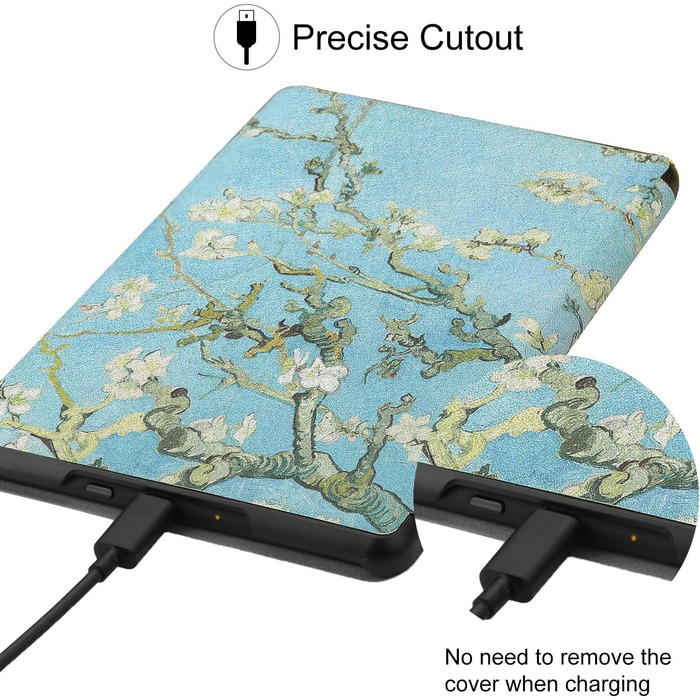 Чохол для Kindle 6' (11-го покоління) 2024/2022 (C2V2L3) - PU шкіра, захисний кейс з авто-вимиканням, Smart Cover, Löwenzahn (Квітка)