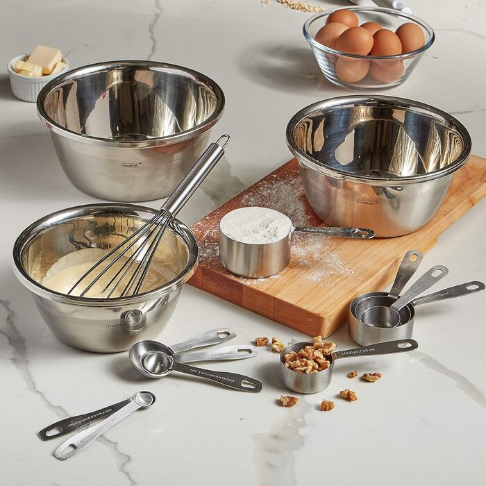 Hushåll's Stainless Steel Serving Spoon Set – 5-Piece, Durable, for Dry Foods, Spices, or Liquids