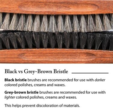 FootFitter shoe shine brush made from genuine horsehair