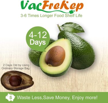 VacFreKep 200 Bag 28x40cm Vacuum Bags, Vacuum Sealer Bags for Food, BPA-Free Sous Vide Vacuum Bags, Bags for Vacuum Sealers and Foil Sealing Devices Suitable