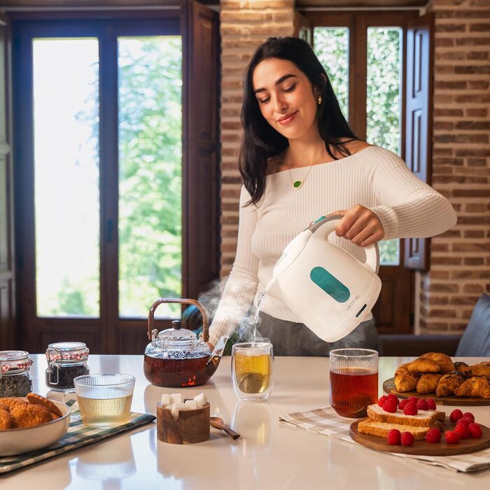 Електричний чайник Cecotec Thermosense 140 White, 1 л, 2200 Вт, з антикальковим фільтром, без BPA