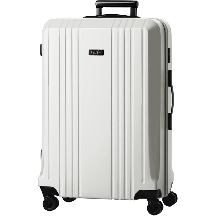 Набір валіз FERGÉ 3 шт. з жорстким корпусом та TSA-замком Cannes. Валізи-ролери (Handgepäck, L, XL). Жорсткий корпус, міцний полікарбонат, 4 колеса, валіза XL 75 см, колір Ivory-matt