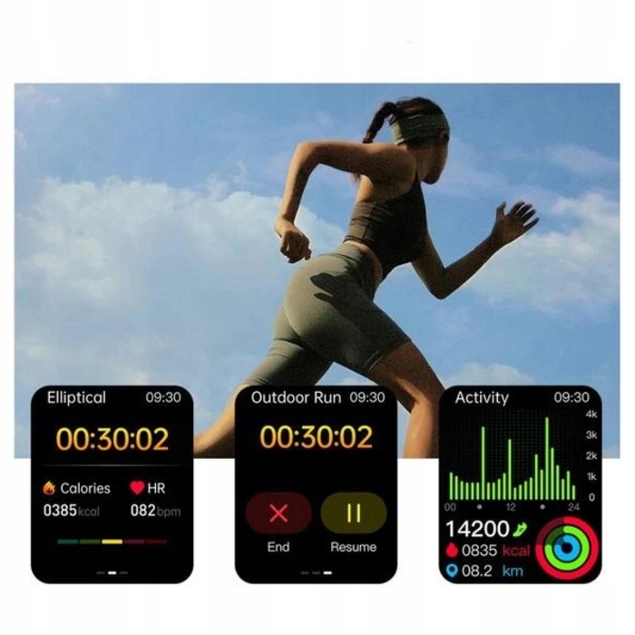 Смарт-годинник Rubicon RNCF36 з функціями моніторингу здоров'я, чорний