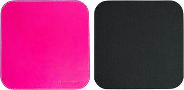 Підкладка для столу з натуральної шкіри, 2 шт. в наборі, XXL розмір, з підкладкою для миші, рожевого кольору