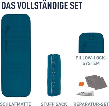 Килимок туристичний Sea to Summit Comfort Light Self Inflating - 2.5 сезони, зелений