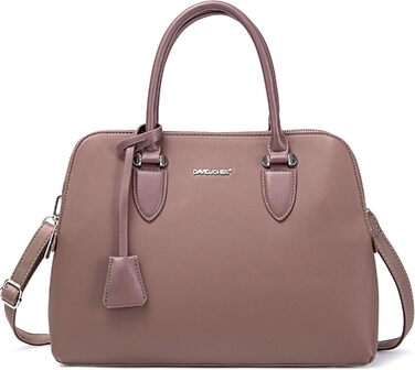 Сумка жіноча David Jones елегантна шопер (Tote Bag) з PU шкіри - рожева. Сумка через плече, багато відділень для роботи та повсякденного використання