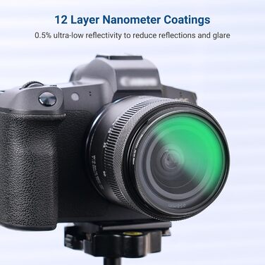 Фільтр UV PROfezzion Slim для Canon EOS 2000D, 4000D, 1300D, 1200D, 850D, 800D, 760D, 750D, 700D, 650D, 600D, 550D, 500D, 250D, 200D з об'єктивом EF-S 18-55mm та іншими об'єктивами з різьбою 40,5 мм