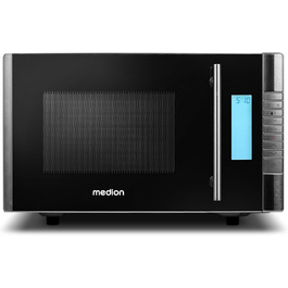 Мікрохвильова піч MEDION MD 14482 з грилем, 20л, 8 програм, функція розморожування, 800 Вт, 1000 Вт (гриль), таймер, решітка, срільно-чорна