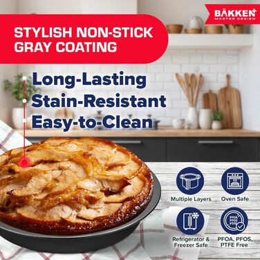 Набір форм для випічки Bakken 10 штук з антипригарним покриттям, карбонова сталь, PFOA та PTFE-free