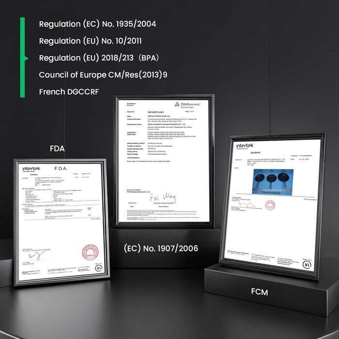 Чавунна сковорода YUTANN 28 см, для індукції, газу, електроплити, з антипригарним покриттям, без PFAS/PFOA, чорна