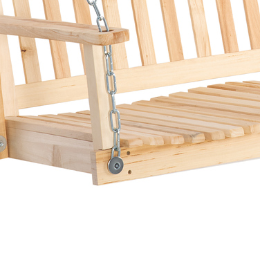 Outsunny 2-Person Garden Swing, Solid Wood Swing Bench, Hanging Bench for Patio Terrace Backyard, 117 x 69 x 60 cm, Rustic Design