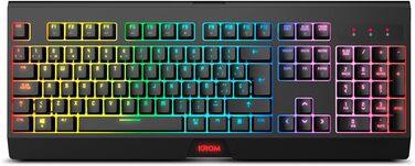 KROM Kabala – Бездротовий ігровий набір з RGB-клавіатурою та мишею, 6 Anti-Ghosting клавіш, 800-4800 DPI, іспанська розкладка, сумісний з PC, чорний
