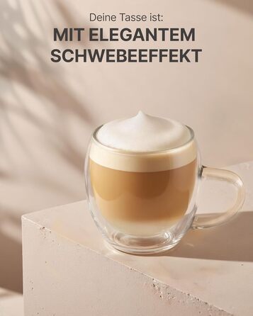 Набір кавових чашок Lemontree 4 шт. 250 мл (Borosilikatglas) - для капучіно, лате макіато, посуд для ресторану