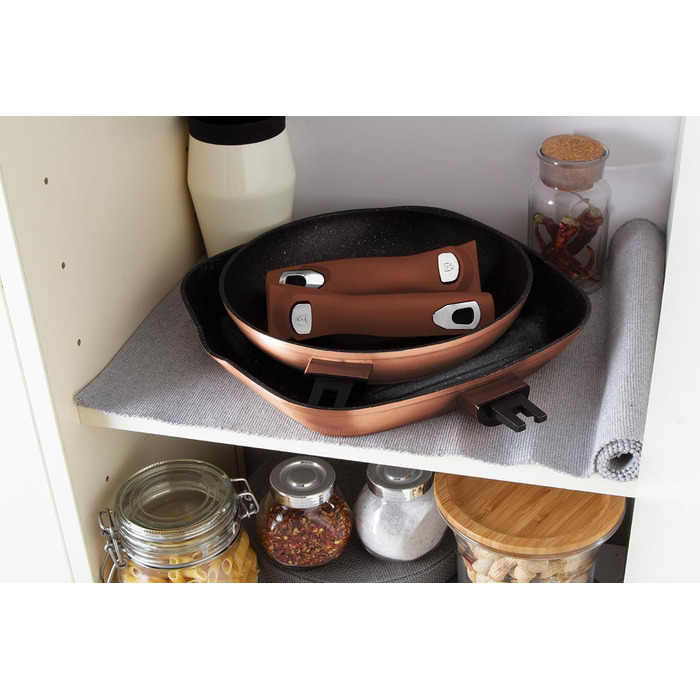 Набір сковорідок Berlinger Haus Metallic Line Rose Gold Edition (5 шт.) з знімним ручками