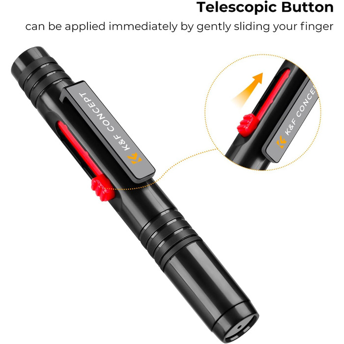 Набір для чищення об'єктивів K&F Concept: м'який пензлик для камер, лінз, фільтрів, DSLR