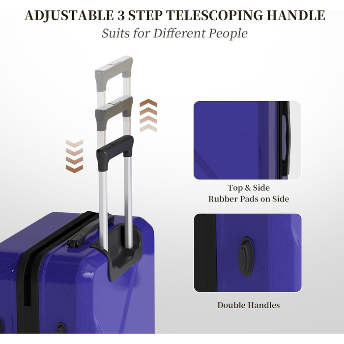 Набір валіз Ystyle Kofferset 5 шт: 12', 18', 20', 24', 28' + косметичка, ABS, 360° колеса, TSA-замок, для подорожей, круїзів, навчання за кордоном, м'ятно-зелений