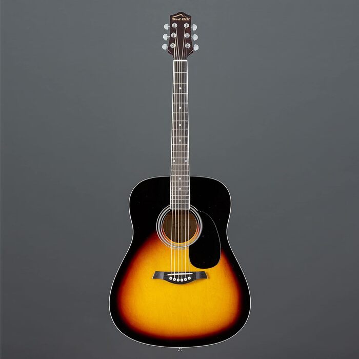 Акустична гітара Red Hill D-1-CE: електроакустична гітара Dreadnought з cutaway та верху з липи (Natural/Sunburst)