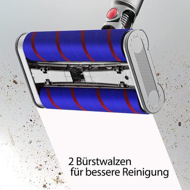 Щітка для пилососа Dyson V7 V8 V10 V11 з подвійною валиком, 360° обертання, для твердих підлог