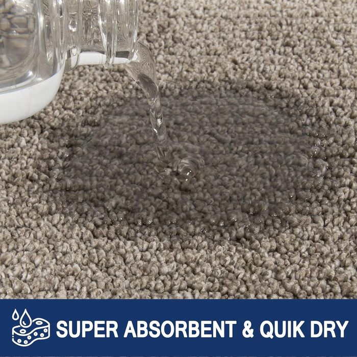 Привідільний килимок FCSDETAIL 60 x 90 см, вологопоглинаючий та антиковзаючий килим для вхідних дверей, прихована підкладка для бруду, що миється, для дому та собак