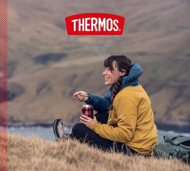 Термос для їжі King Stainless 0,47л, червоний, нержавіюча сталь, з ложкою, BPA-free