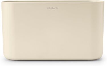 Полиці для ванної Brabantia Renew Soft Beige, підставка для раковини, тримач для зубних щіток, нековзна, корозійностійка, легко миється, 19,7x9,8x11 см