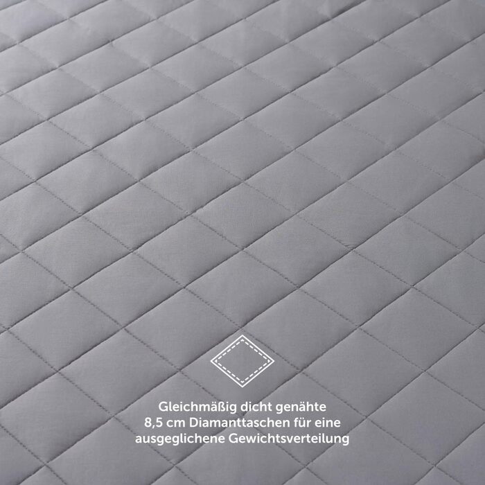 Обважнююча ковдра Blumtal 135x200 см, 6 кг — антистрес ковдра для сну з бавовняним покриттям та наповнювачем зі скляних намистин