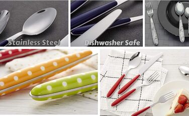 Набір столових приборів Exzact Rostfrei Stahl (нержавіюча сталь) EX07 (Фіолетовий, 16 шт.)