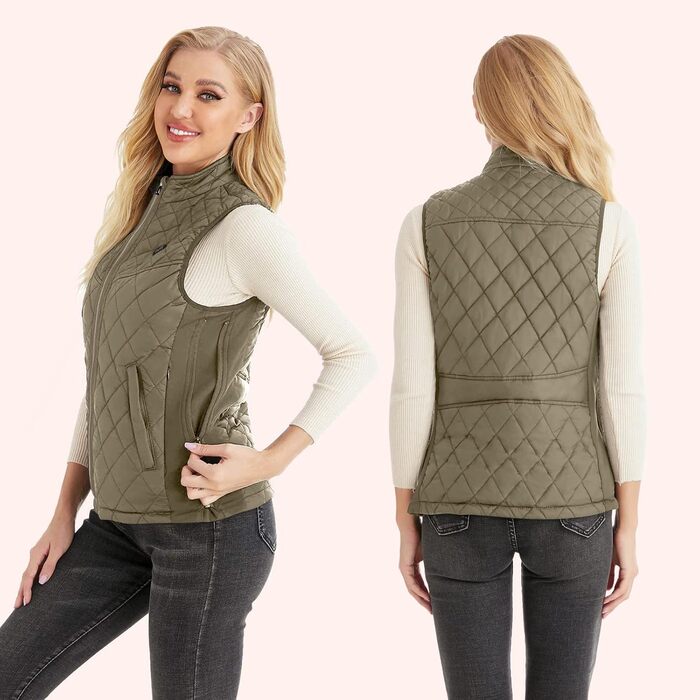 Обогреваемый жилет с аккумулятором 12000mAh, жилет-куртка з 5 зонами обігріву (S, Зелений)