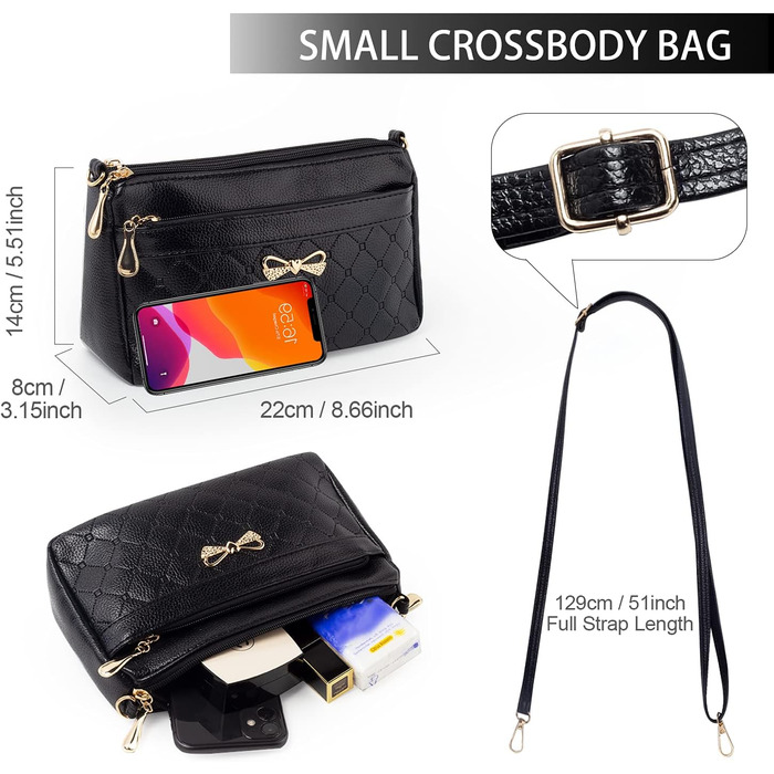 Сумка жіноча через плече біла з тисненням, легка PU шкіра, елегантна сумка-месенджер